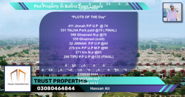 Residential Plot for Sale in Bahria Town, Lahore - (BP-39053)