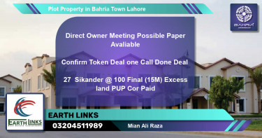 Residential Plot for Sale in Bahria Town, Lahore - (BP-39091)