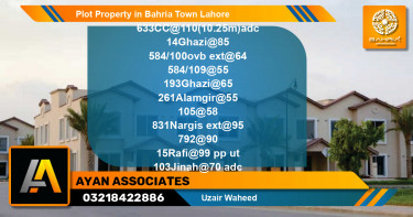 Residential Plot for Sale in Bahria Town, Lahore - (BP-39123)
