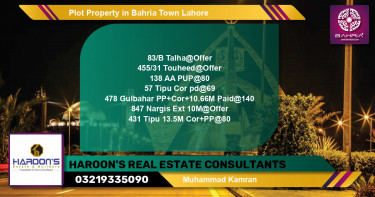 Residential Plot for Sale in Bahria Town, Lahore - (BP-39147)