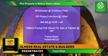 Residential Plot for Sale in Bahria Town, Lahore - (BP-39203)