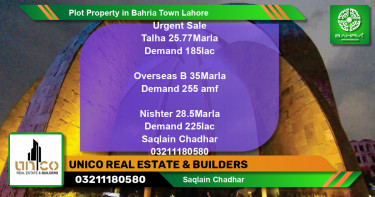 Residential Plot for Sale in Bahria Town, Lahore - (BP-39206)