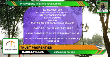 Residential Plot for Sale in Bahria Town, Lahore - (BP-39240)
