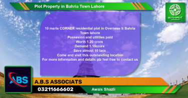 Residential Plot for Sale in Bahria Town, Lahore - (BP-39282)