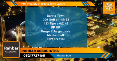 Residential Plot for Sale in Bahria Town, Lahore - (BP-39400)