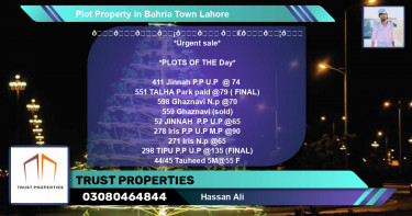 Residential Plot for Sale in Bahria Town, Lahore - (BP-39464)
