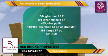 Residential Plot for Sale in Bahria Town, Lahore - (BP-39480)