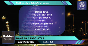 Residential Plot for Sale in Bahria Town, Lahore - (BP-39493)