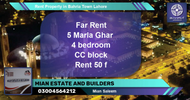 Residential Property for Rent in Bahria Town, Lahore - (BP-39512)