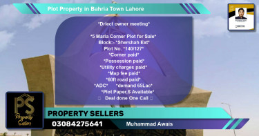 Residential Plot for Sale in Bahria Town, Lahore - (BP-39520)