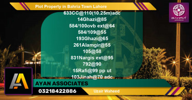 Residential Plot for Sale in Bahria Town, Lahore - (BP-39522)