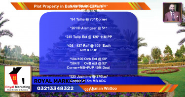 Residential Plot for Sale in Bahria Town, Lahore - (BP-39532)
