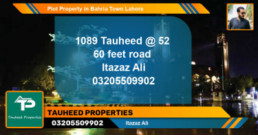 Residential Plot for Sale in Bahria Town, Lahore - (BP-39533)