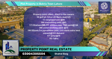 Residential Plot for Sale in Bahria Town, Lahore - (BP-39602)