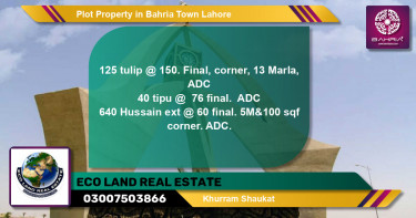 Residential Plot for Sale in Bahria Town, Lahore - (BP-39641)