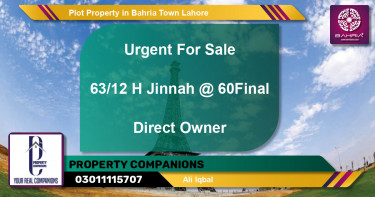 Residential Plot for Sale in Bahria Town, Lahore - (BP-39679)