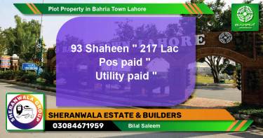 Residential Plot for Sale in Bahria Town, Lahore - (BP-39782)
