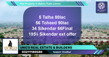 Residential Plot for Sale in Bahria Town, Lahore - (BP-39797)