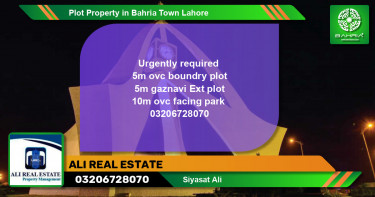 Residential Plot for Sale in Bahria Town, Lahore - (BP-39806)