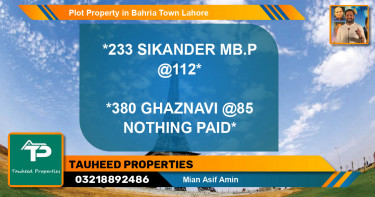Residential Plot for Sale in Bahria Town, Lahore - (BP-39848)