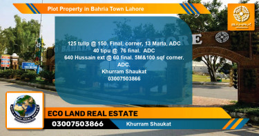 Residential Plot for Sale in Bahria Town, Lahore - (BP-39865)