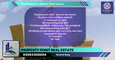 Residential Plot for Sale in Bahria Town, Lahore - (BP-39875)