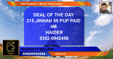 Residential Plot for Sale in Bahria Town, Lahore - (BP-39879)
