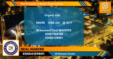 Residential Plot for Sale in Bahria Town, Lahore - (BP-39884)