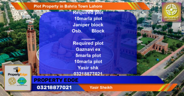 Residential Plot for Sale in Bahria Town, Lahore - (BP-39904)