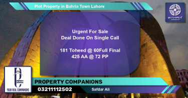 Residential Plot for Sale in Bahria Town, Lahore - (BP-39909)