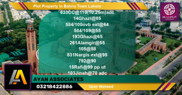 Residential Plot for Sale in Bahria Town, Lahore - (BP-39927)