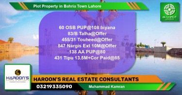 Residential Plot for Sale in Bahria Town, Lahore - (BP-39980)