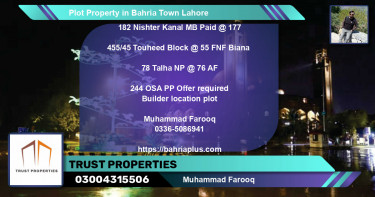 Residential Plot for Sale in Bahria Town, Lahore - (BP-40022)