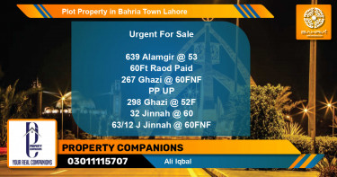 Residential Plot for Sale in Bahria Town, Lahore - (BP-40043)
