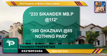 Residential Plot for Sale in Bahria Town, Lahore - (BP-40080)