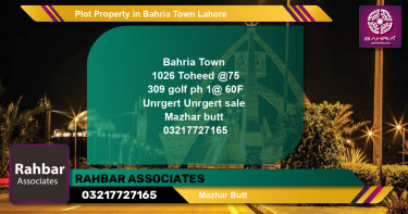 Residential Plot for Sale in Bahria Town, Lahore - (BP-40137)