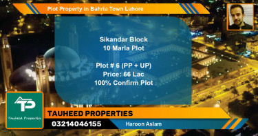 Residential Plot for Sale in Bahria Town, Lahore - (BP-40153)