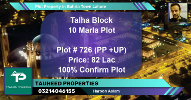 Residential Plot for Sale in Bahria Town, Lahore - (BP-40155)