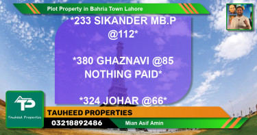 Residential Plot for Sale in Bahria Town, Lahore - (BP-40157)