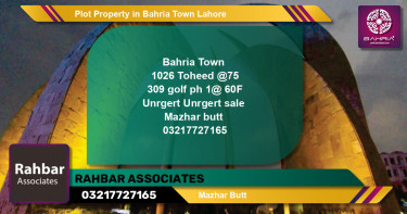 Residential Plot for Sale in Bahria Town, Lahore - (BP-40191)