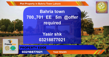 Residential Plot for Sale in Bahria Town, Lahore - (BP-40234)