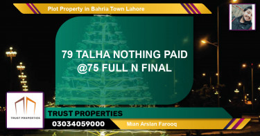 Residential Plot for Sale in Bahria Town, Lahore - (BP-40288)