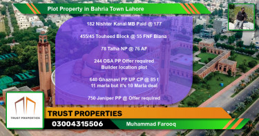 Residential Plot for Sale in Bahria Town, Lahore - (BP-40292)