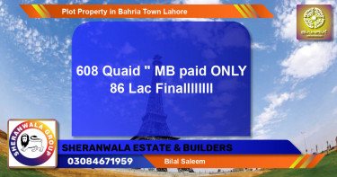 Residential Plot for Sale in Bahria Town, Lahore - (BP-40341)