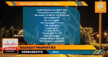 Residential Plot for Sale in Bahria Town, Lahore - (BP-40348)