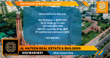 Commercial Plot for Sale in Bahria Town, Lahore - (BP-40351)