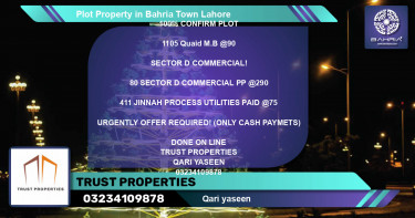 Commercial Plot for Sale in Bahria Town, Lahore - (BP-40357)
