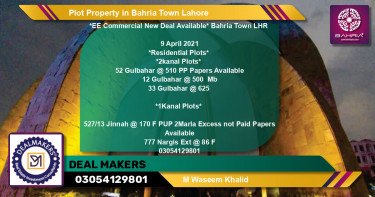 Commercial Plot for Sale in Bahria Town, Lahore - (BP-40358)