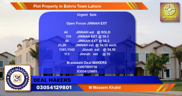 Residential Plot for Sale in Bahria Town, Lahore - (BP-40368)