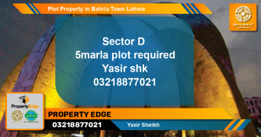 Residential Plot for Sale in Bahria Town, Lahore - (BP-40420)